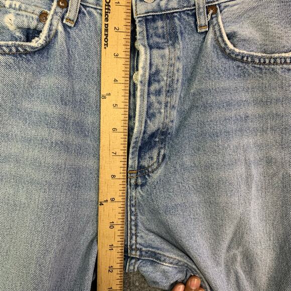 Agolde‎ 90s Pinch Jeans Women’s Sz 26 High Rise Distressed Denim Button Fly - Picture 8 of 12